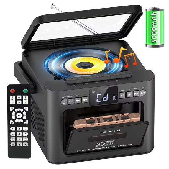 Retro All-In-One CD & Cassette Boombox