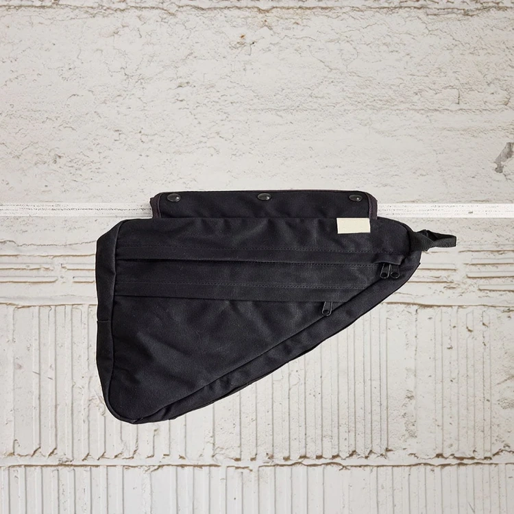 2-in-1 Waxed Canvas Bike Frame Bag & Sling Bag – Water-Resistant Top Tube Pouch with Adjustable Strap for Cycling & Daily Commute