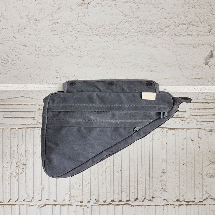 2-in-1 Waxed Canvas Bike Frame Bag & Sling Bag – Water-Resistant Top Tube Pouch with Adjustable Strap for Cycling & Daily Commute
