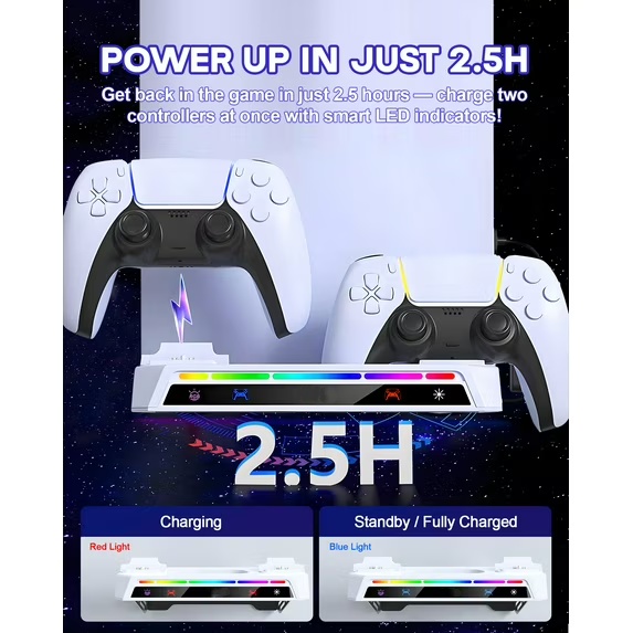 Gaming Console Cooling & Charging Stand