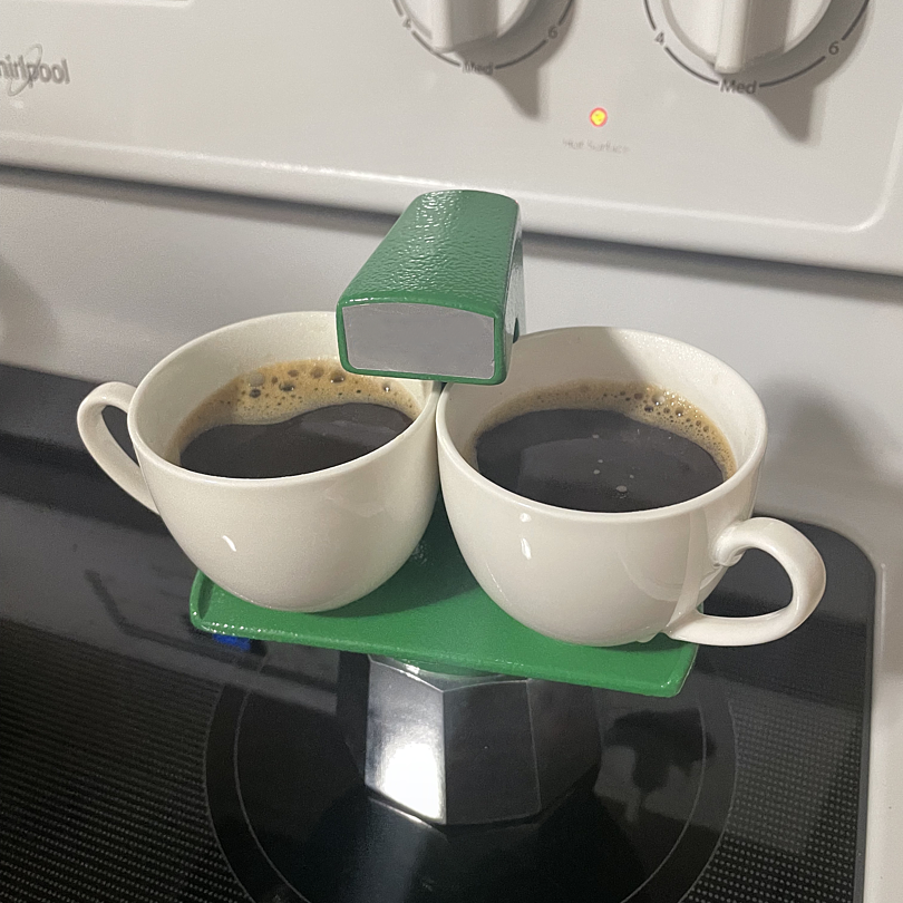 Dual Cup Italian Stove Top Espresso Maker Set