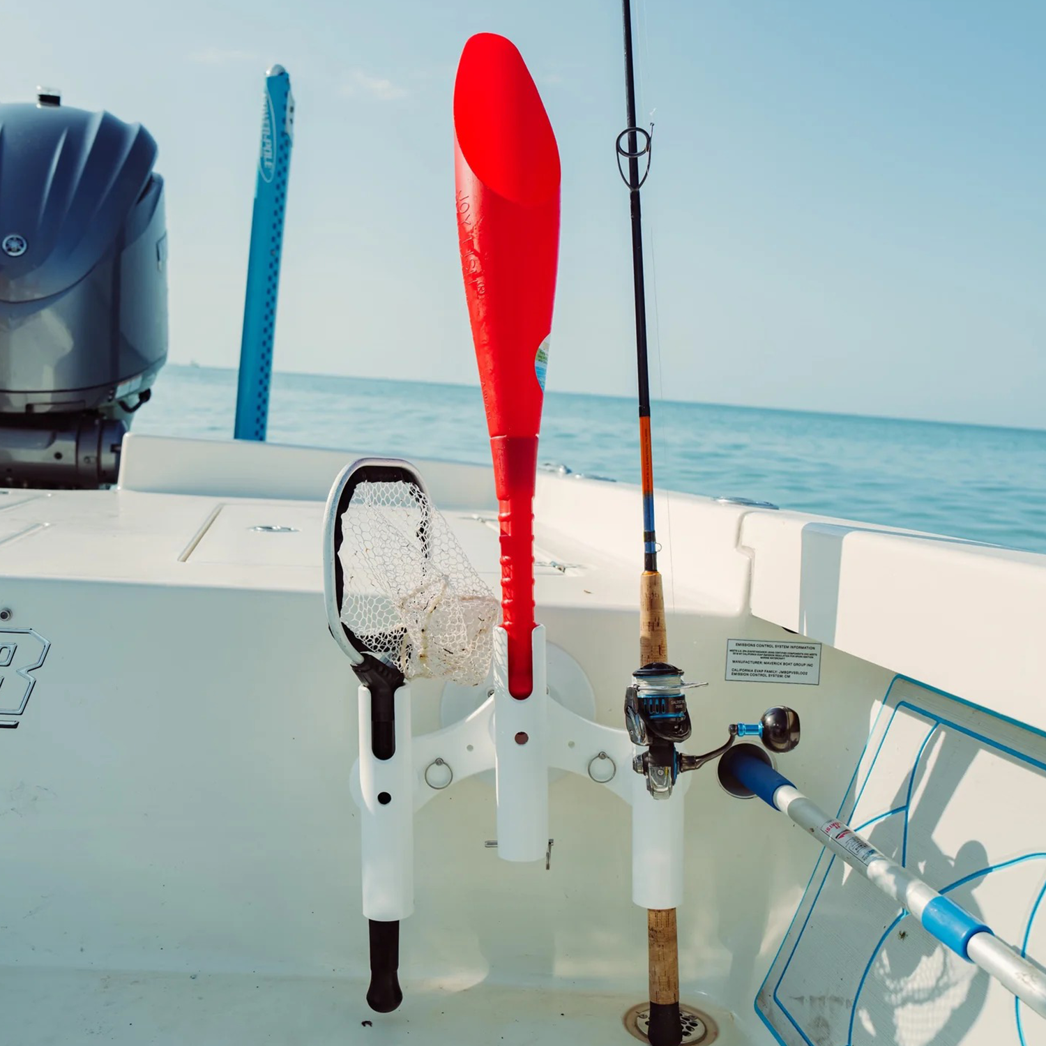 Three-rod fishing rod holder