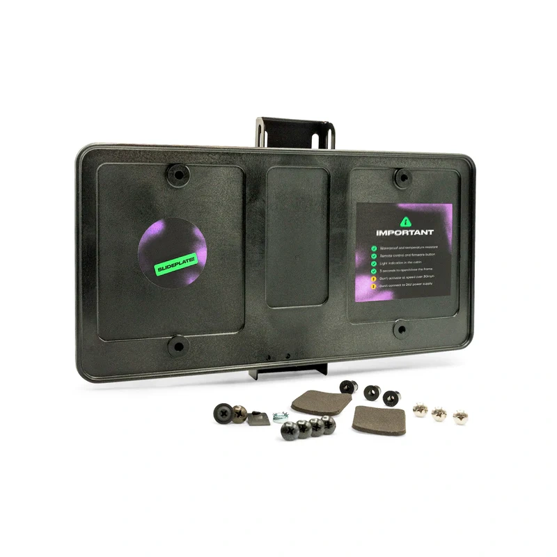 Motorized Sliding License Plate Frame - US Standard Single Kit