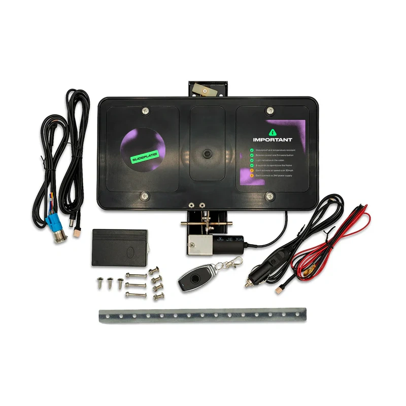 Motorized Sliding License Plate Frame - US Standard Single Kit