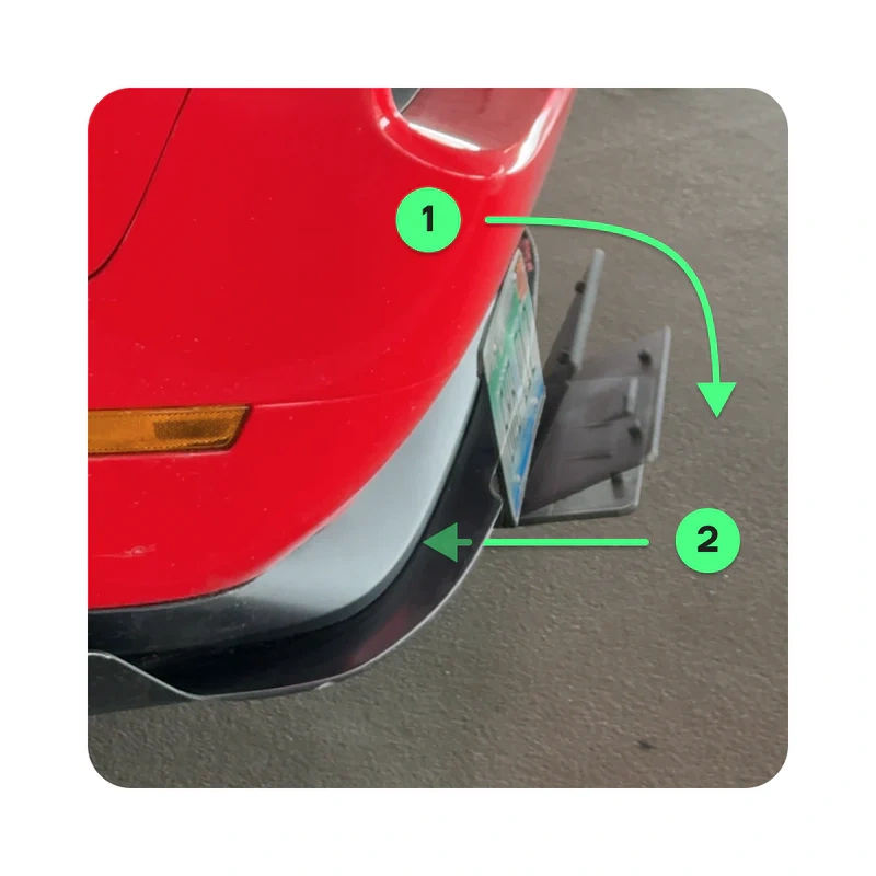 Motorized Sliding License Plate Frame - US Standard Single Kit