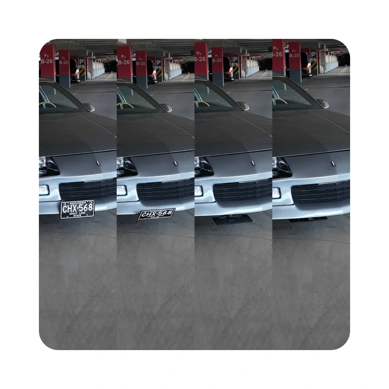 Motorized Sliding License Plate Frame - US Standard Single Kit
