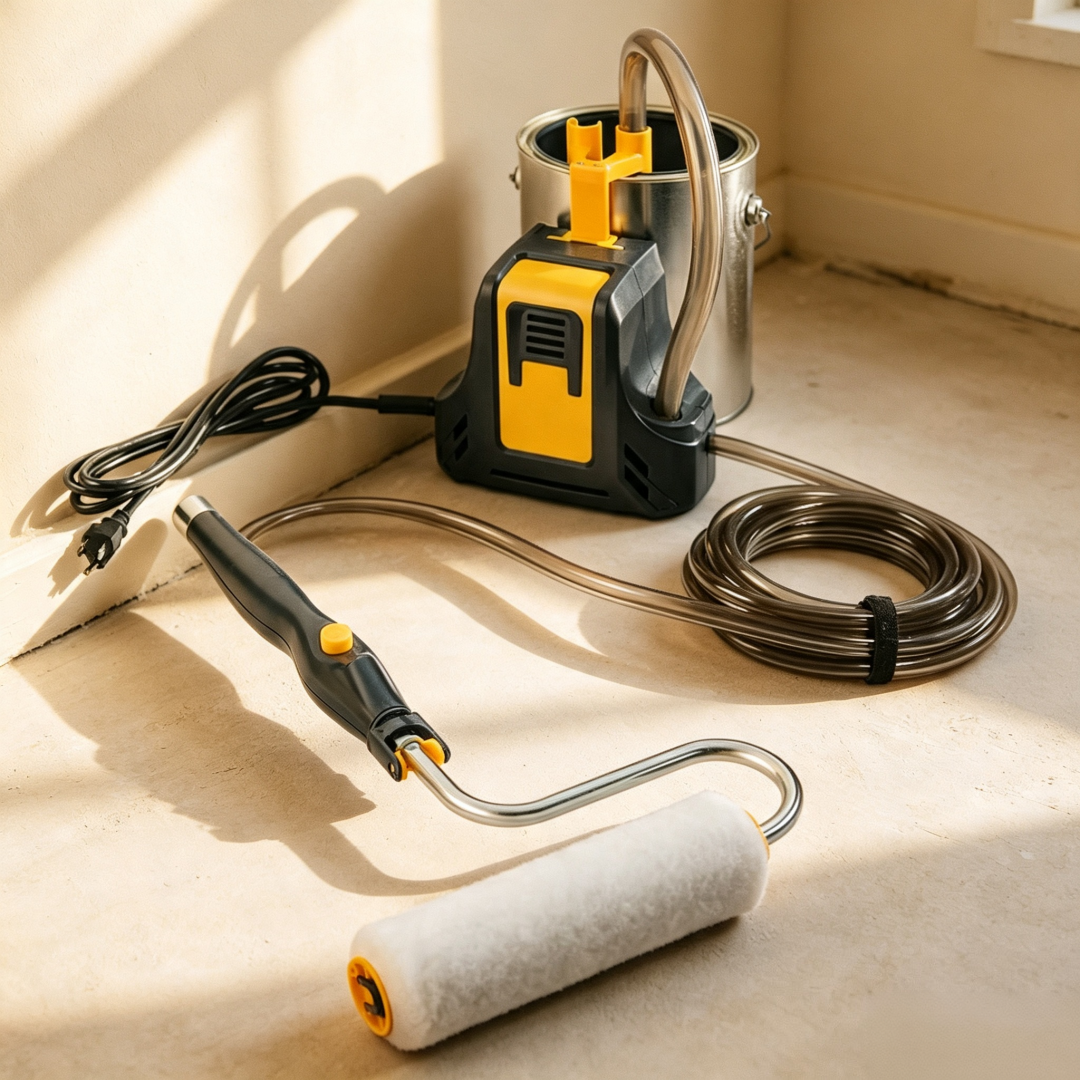 Electric Paint Roller System with Continuous Paint Feed