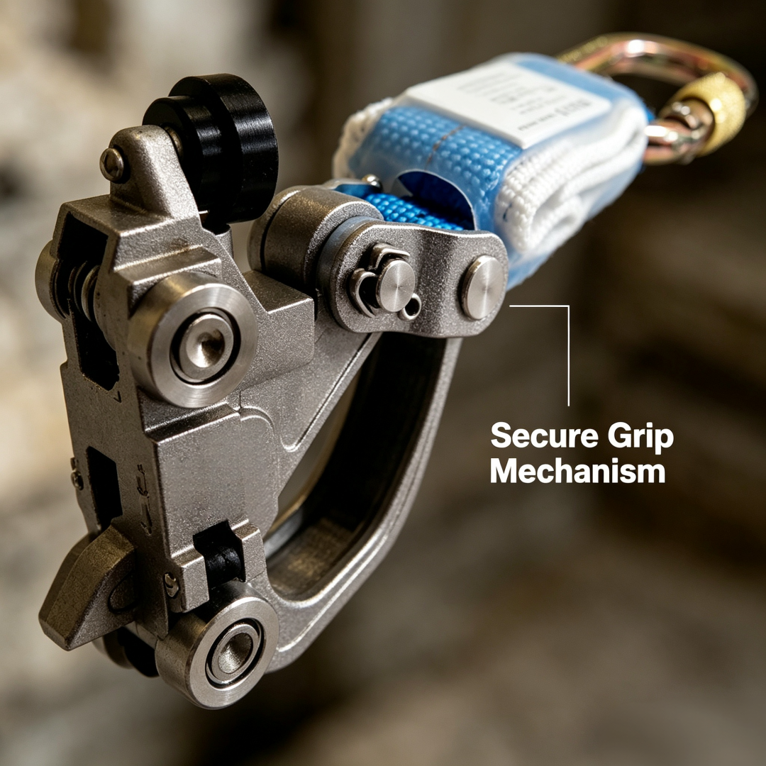 Rigid Vertical Fall Arrester – 150 kg Capacity, Ladder‑Mount Safety Device