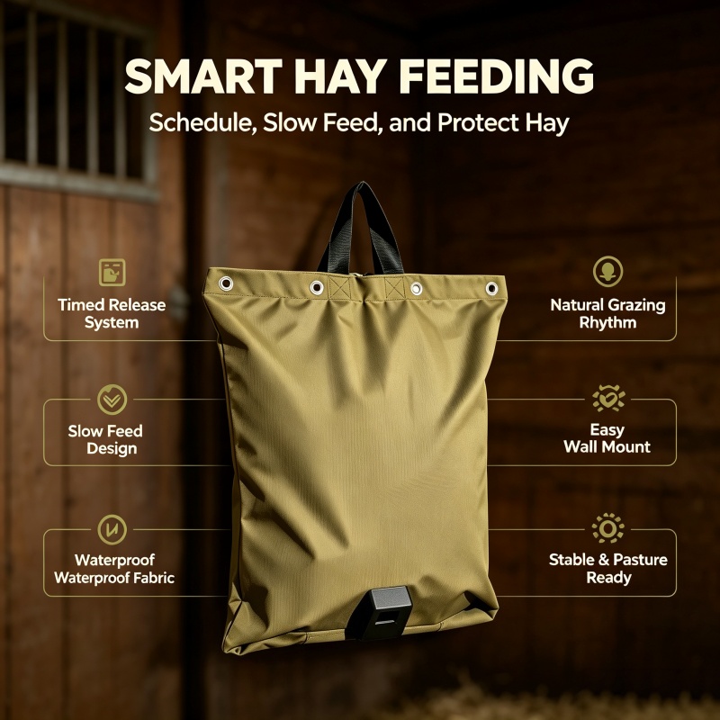 Automatic Timed Hay Feeder Bag