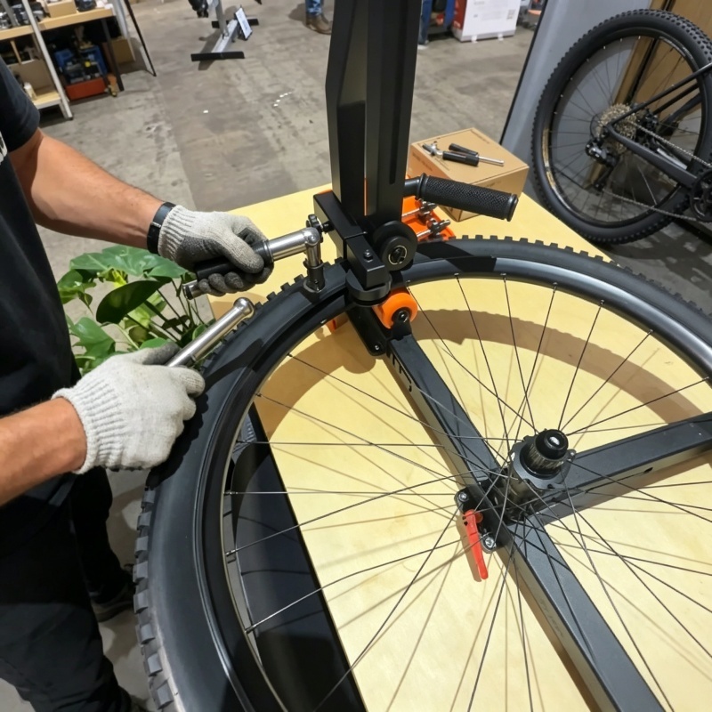 Foldable Wheel Alignment Stand for Bike Repair