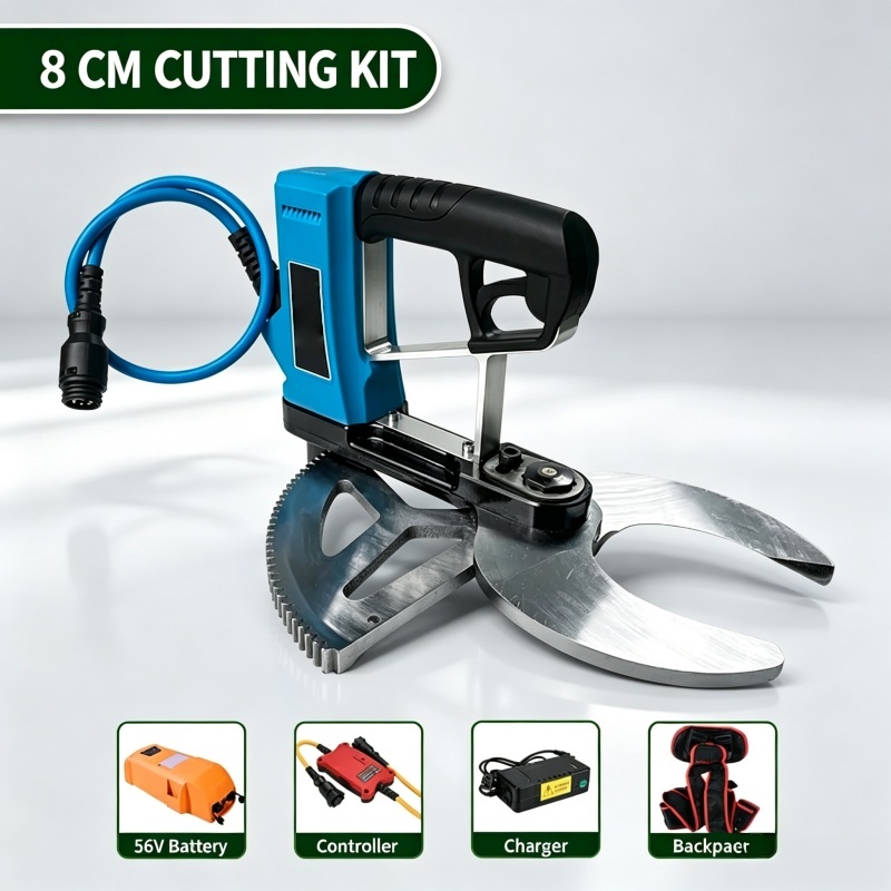 Bamboo cutting kit with battery, controller, charger and backpack