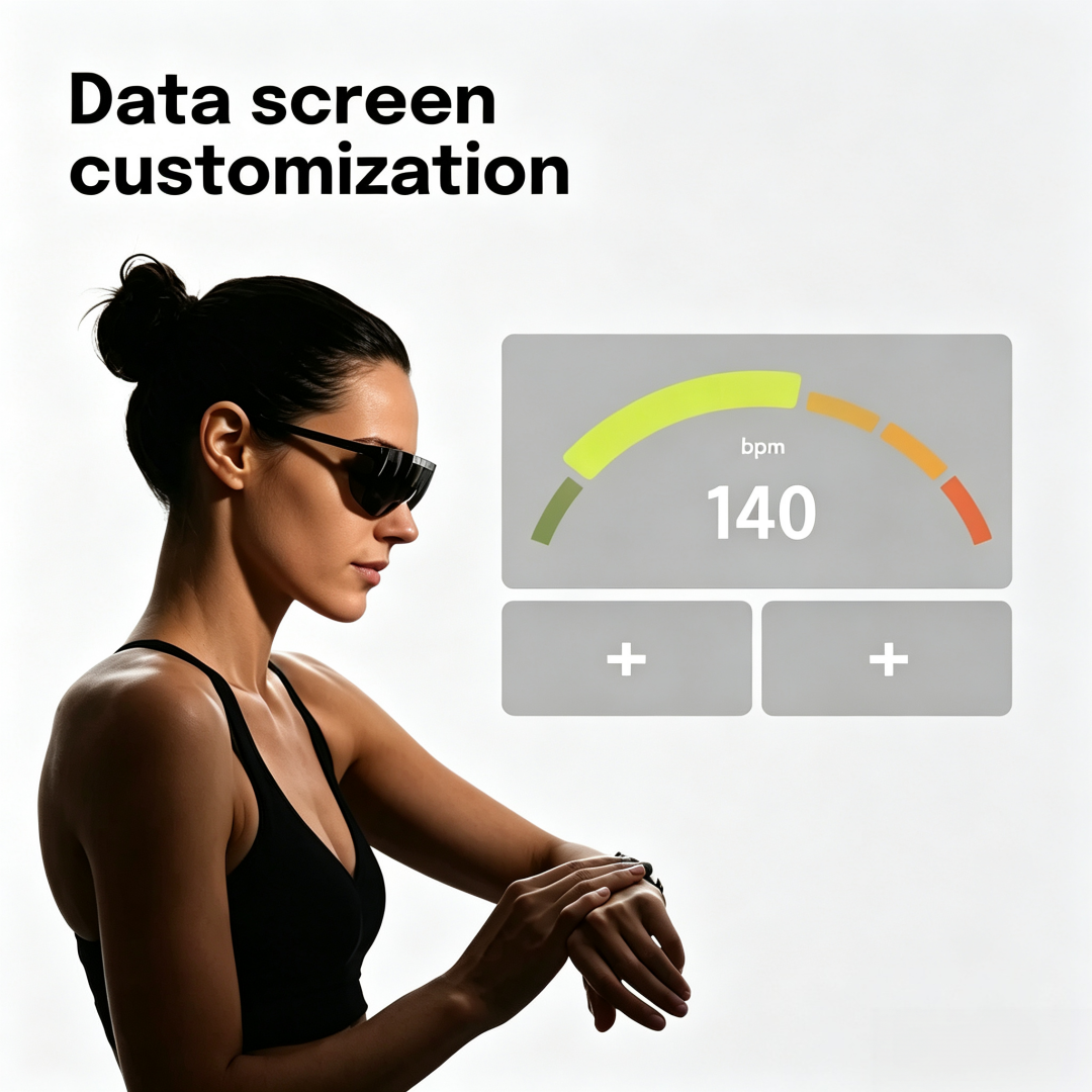 Smart HUD Sports Glasses with Photochromic Lens & Real-Time Data Display
