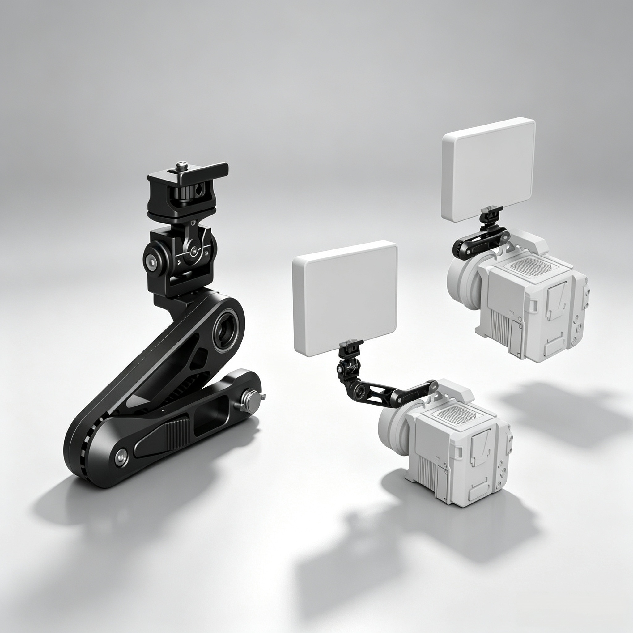 Monitor mount positioned around camera rig