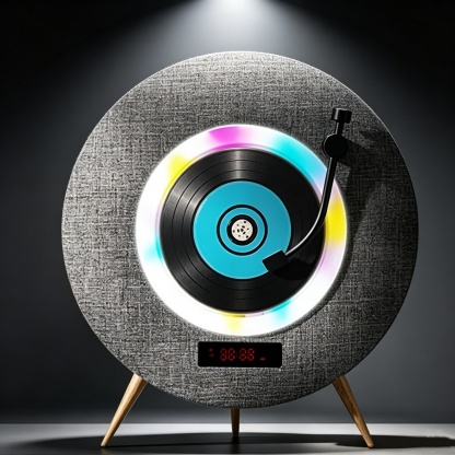 Illuminated CD Player – Vertical Design with Remote Control & Multiple Lighting Modes