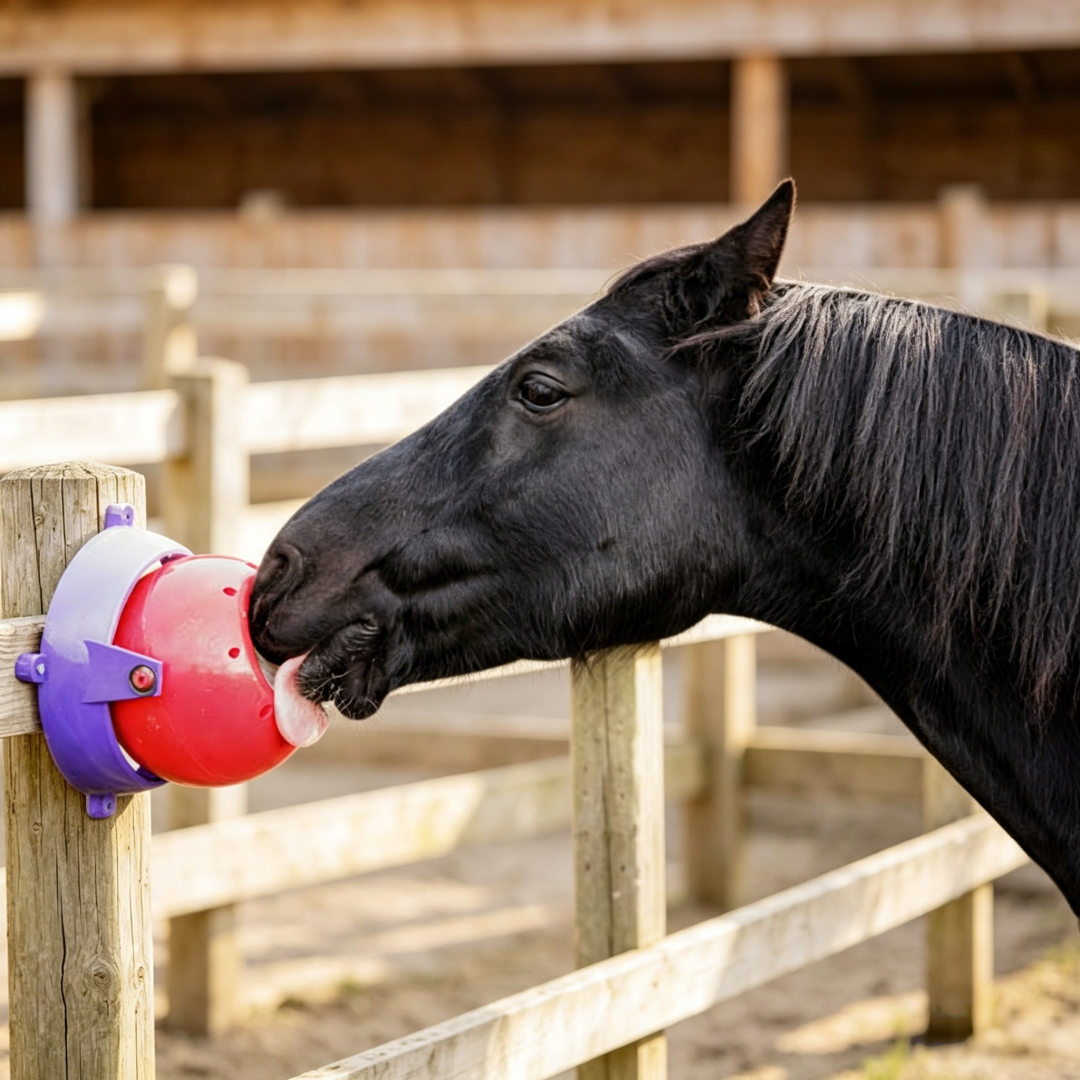 Wall Mounted Horse Treat Toy with Multi-Directional Movement
