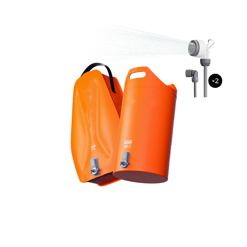 Electric Outdoor Shower Bag System for Camping and Hiking