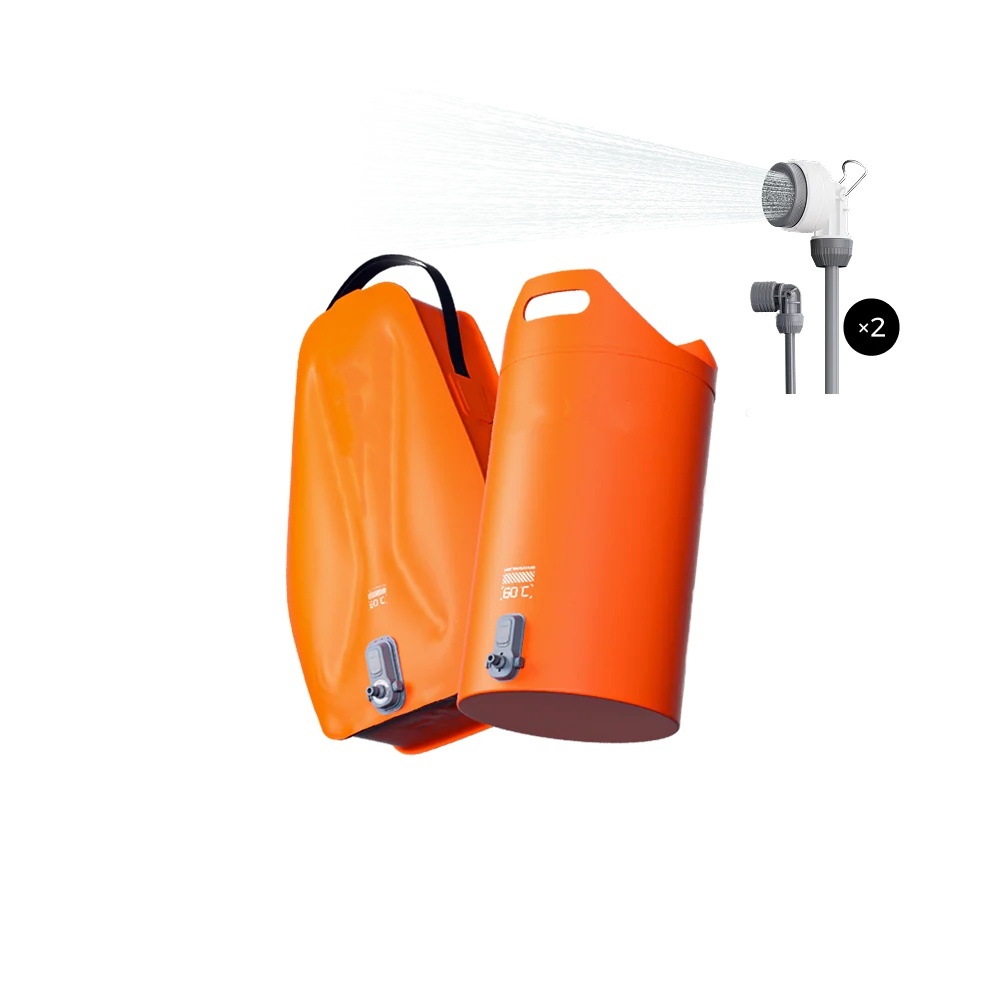 Electric Outdoor Shower Bag System for Camping and Hiking