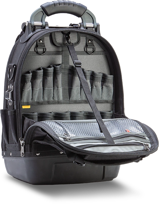 Adjustable Deep Capacity Zippered Tool Backpack Case