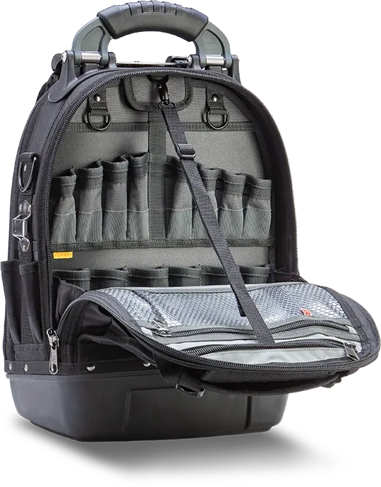 Adjustable Deep Capacity Zippered Tool Backpack Case