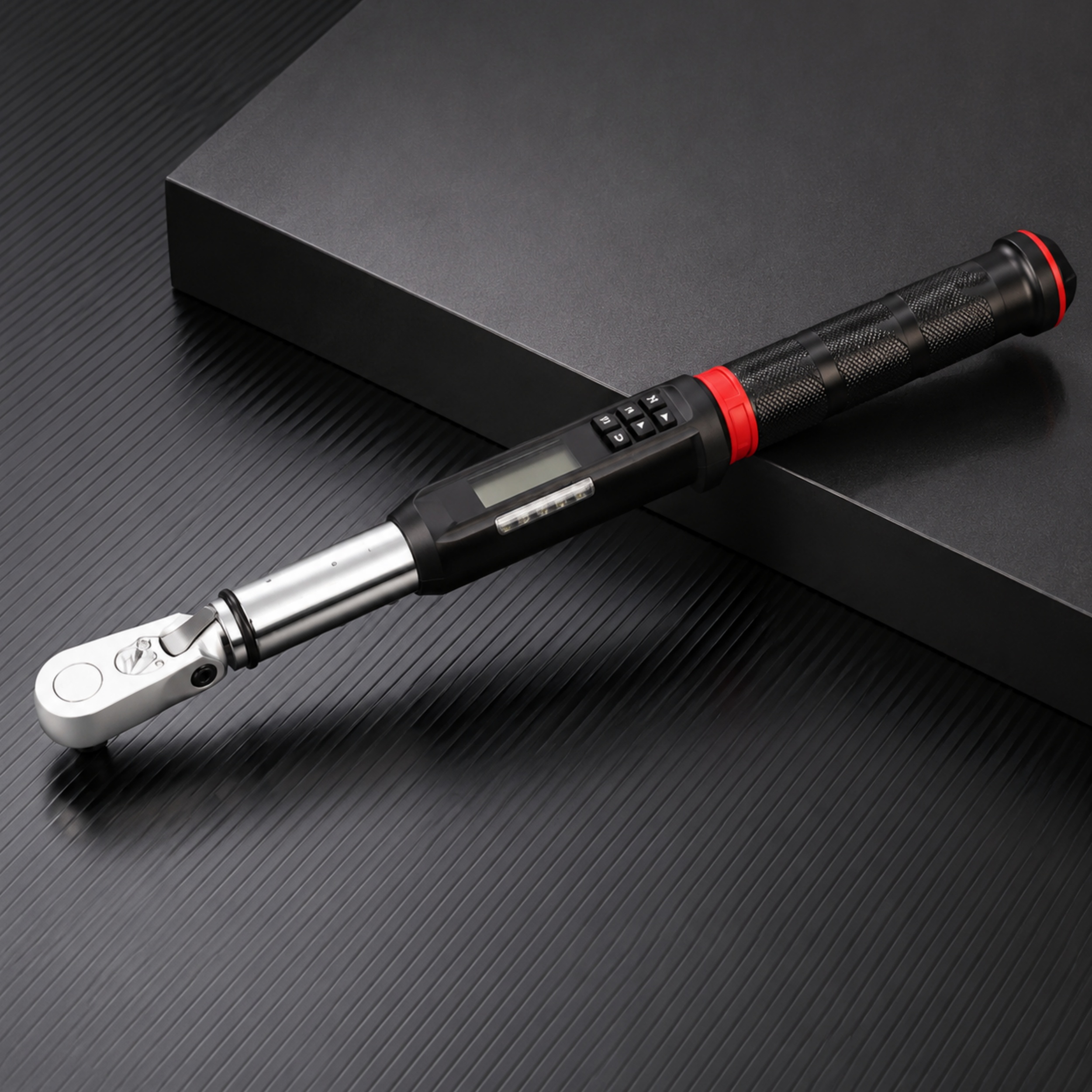 3/8" Drive Flex-Head Torque Wrench – 5–125 ft-lb, Digital with LED & Vibration Alerts