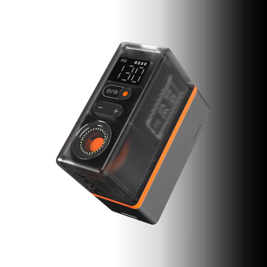 Mini Electric Tire Pump with Digital Gauge & LED Light