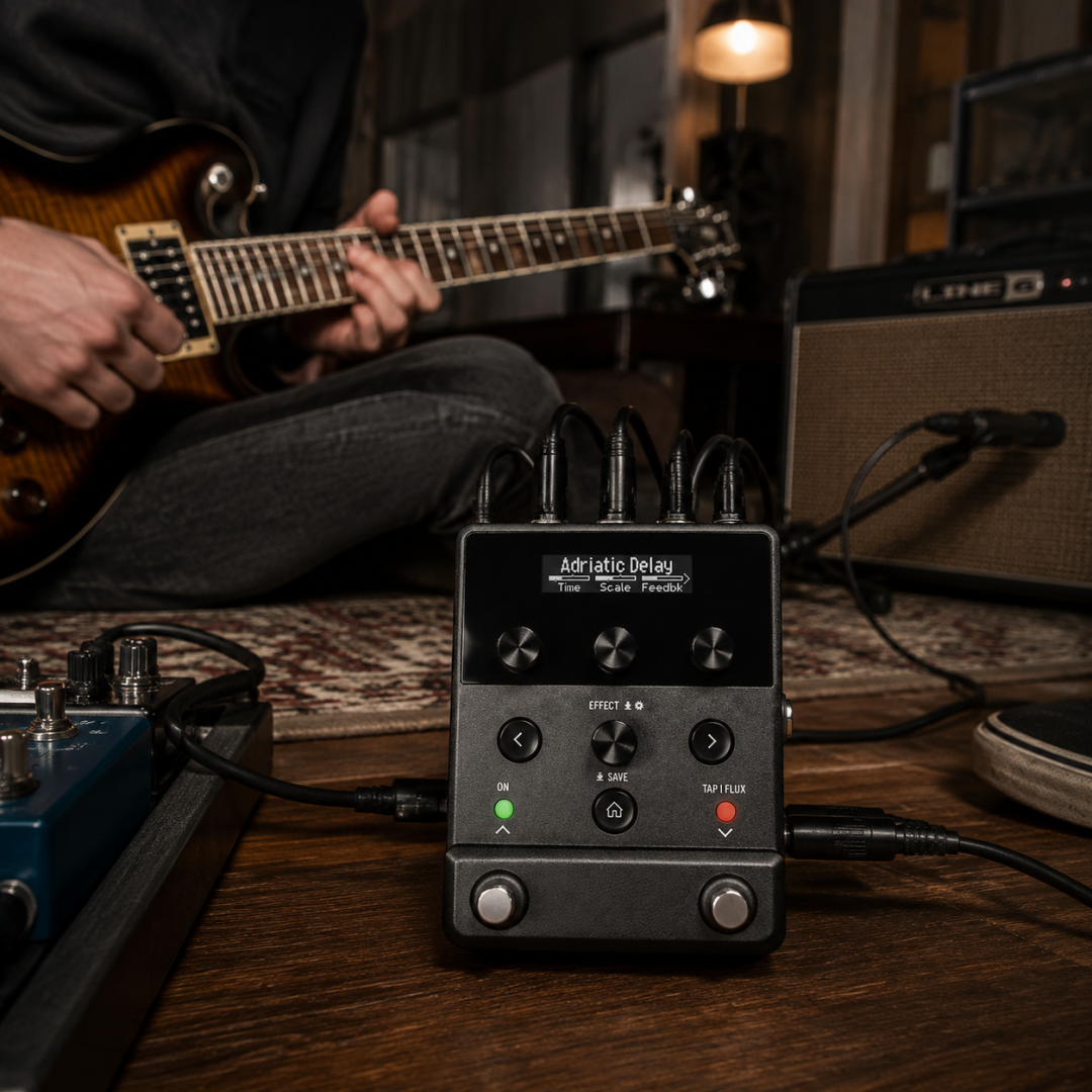 Compact Guitar Multi Effects Pedal with Presets & MIDI Control