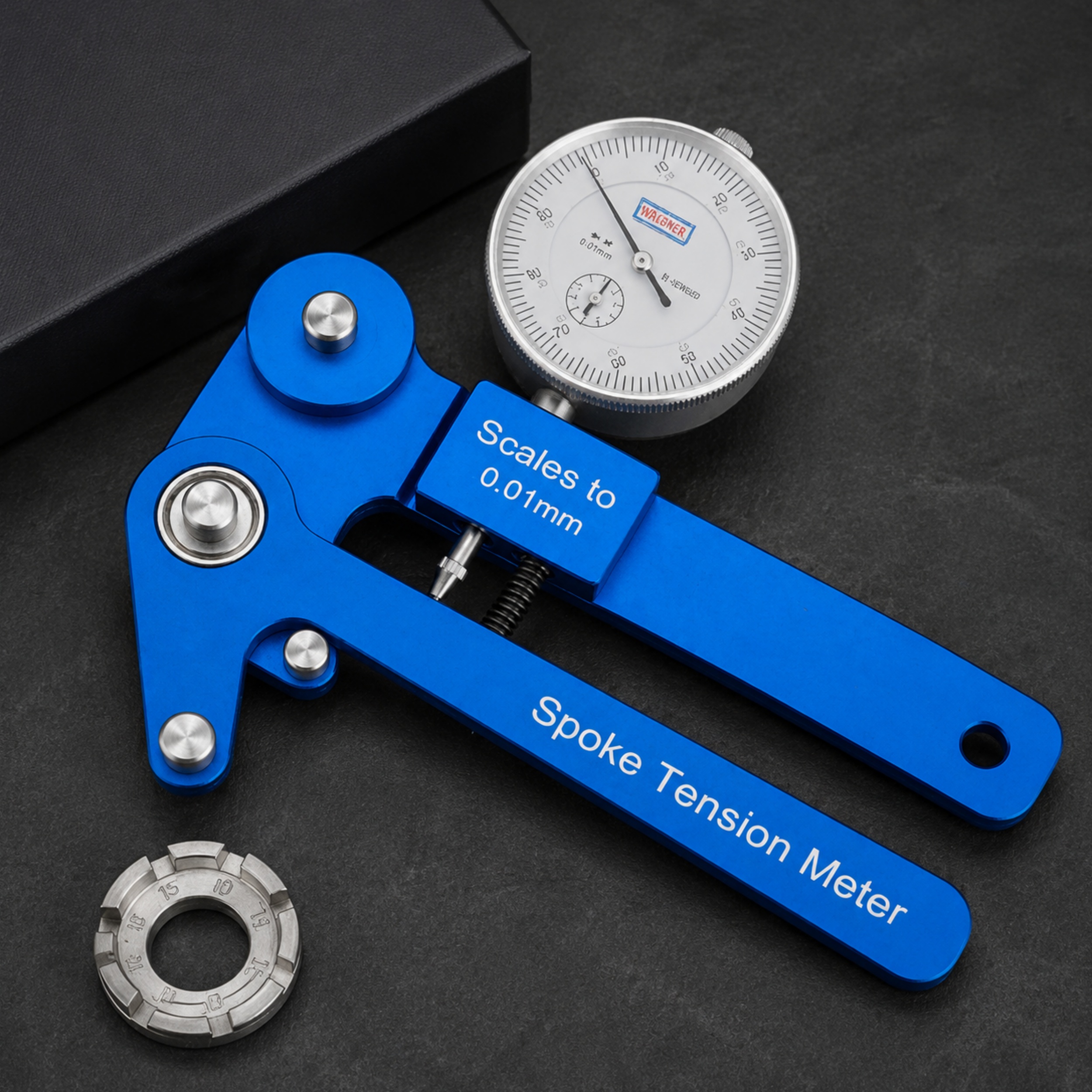 Two-Wheeler Spoke Tension Meter – Aluminum Alloy Wheel Truing Gauge