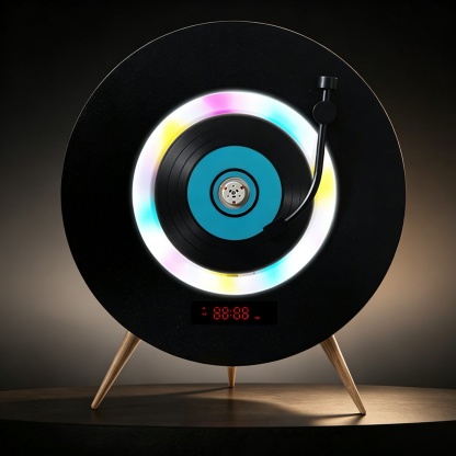 Illuminated CD Player – Vertical Design with Remote Control & Multiple Lighting Modes