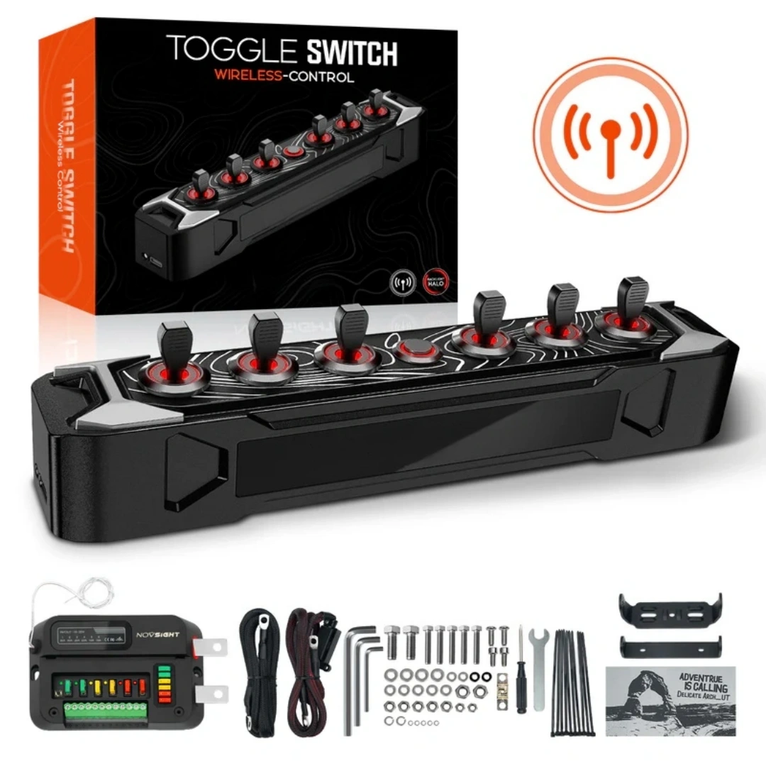 Wireless Toggle Switch Box – 6 Independent Circuits, Rugged Aluminum Build