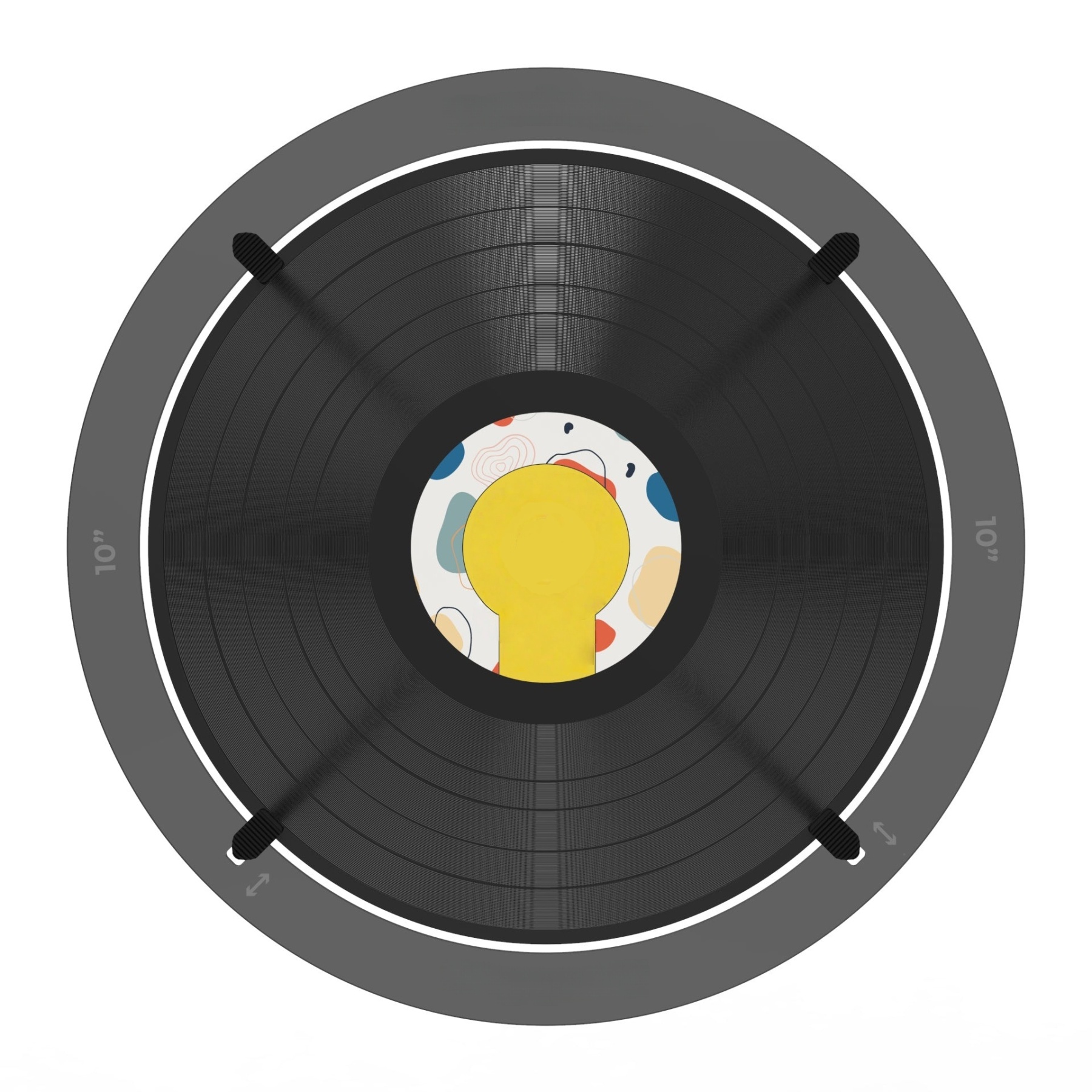 Record Adaptor for Ultrasonic Vinyl Cleaner – Precision Fit for 7″ and 10″ Records