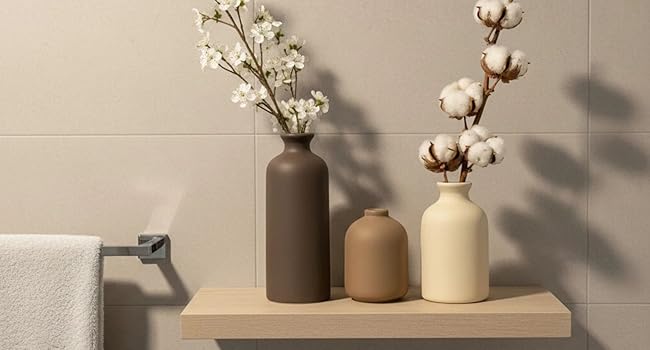 Coffee Brown Vase Set