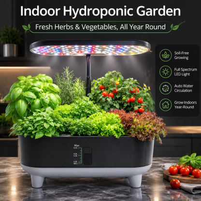 Smart Indoor Hydroponic System – 6L Tank, 3 Grow Modes, LED Grow Light & Starter Kit