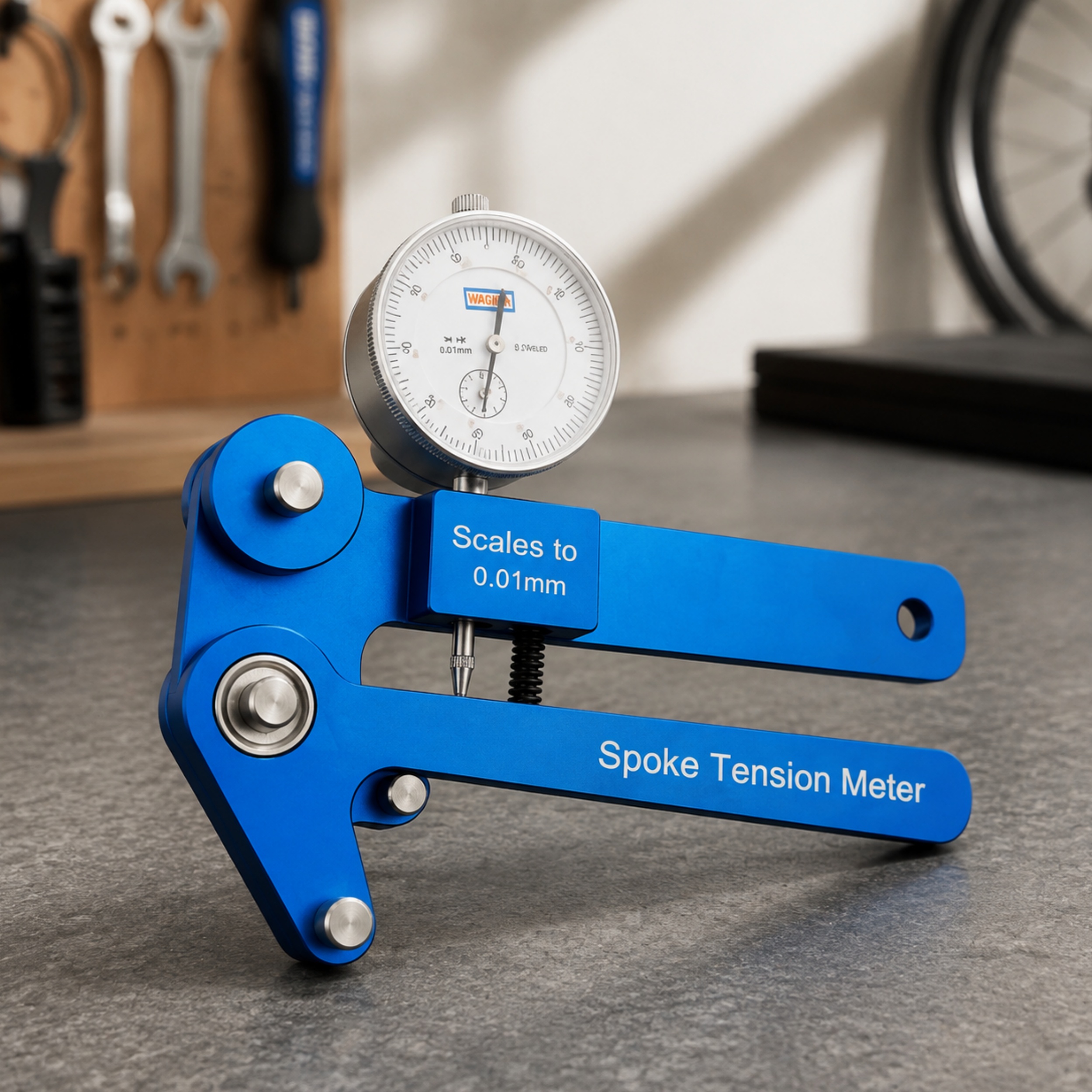 Two-Wheeler Spoke Tension Meter – Aluminum Alloy Wheel Truing Gauge