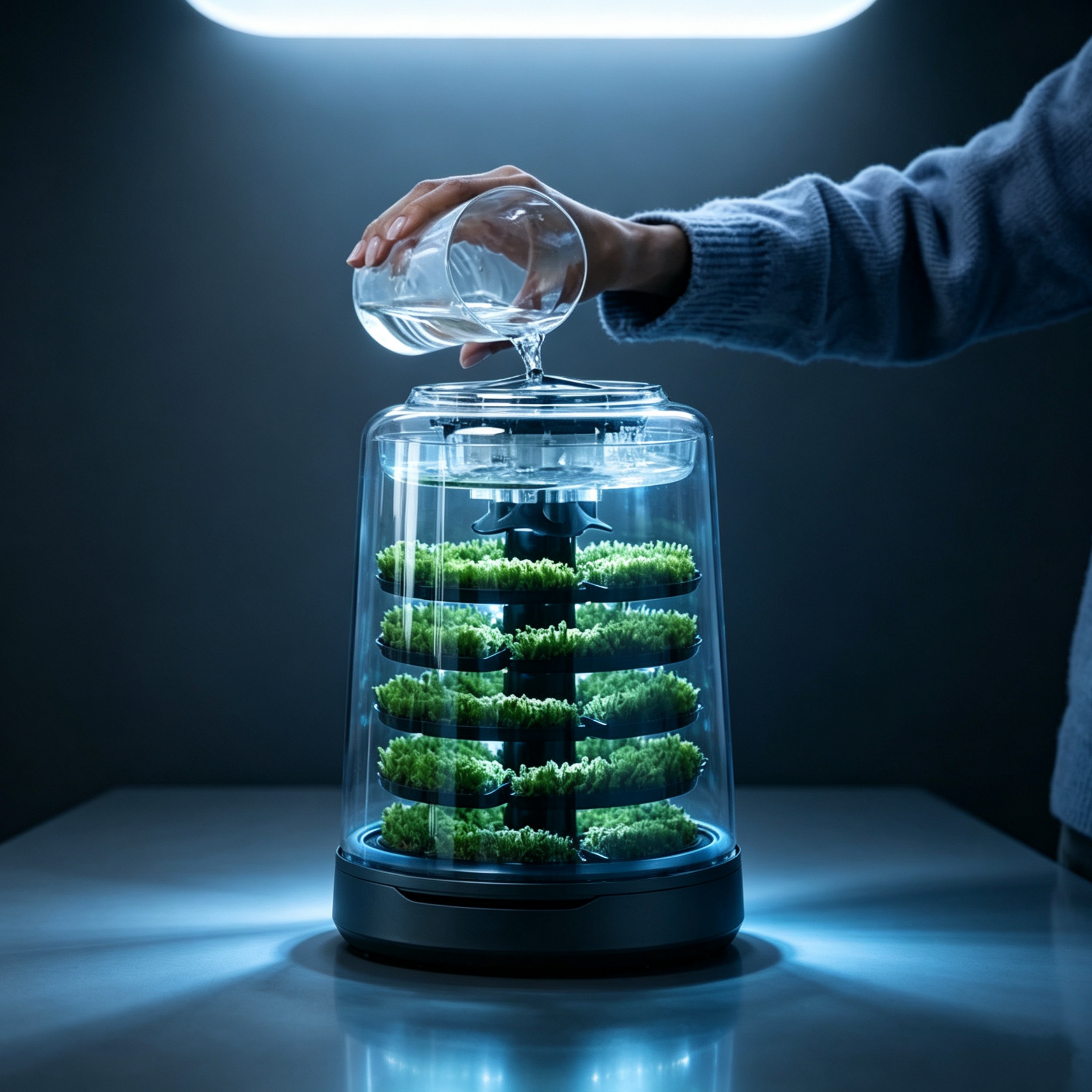 Indoor Moss Terrarium – Multilayer Smart Moss Ecosystem with App Control