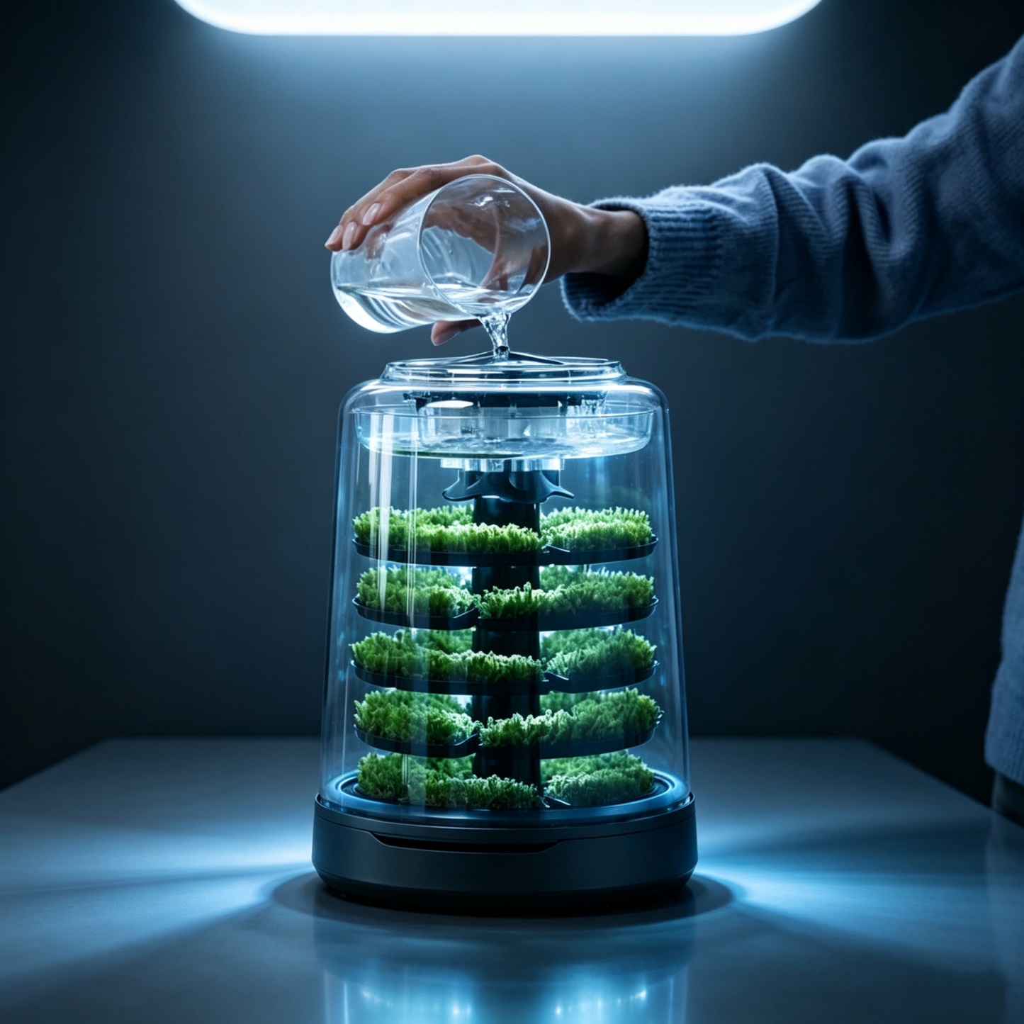 Indoor Moss Terrarium – Multilayer Smart Moss Ecosystem with App Control