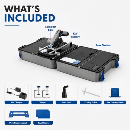 Portable Cutting Workstation – 4-in-1 Saw Station with 12V Brushless Circular Saw