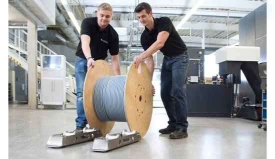 Heavy-Duty Cable Drum Unwinding Roller System – Portable, German‑Built