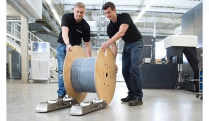 Heavy-Duty Cable Drum Unwinding Roller System – Portable, German‑Built