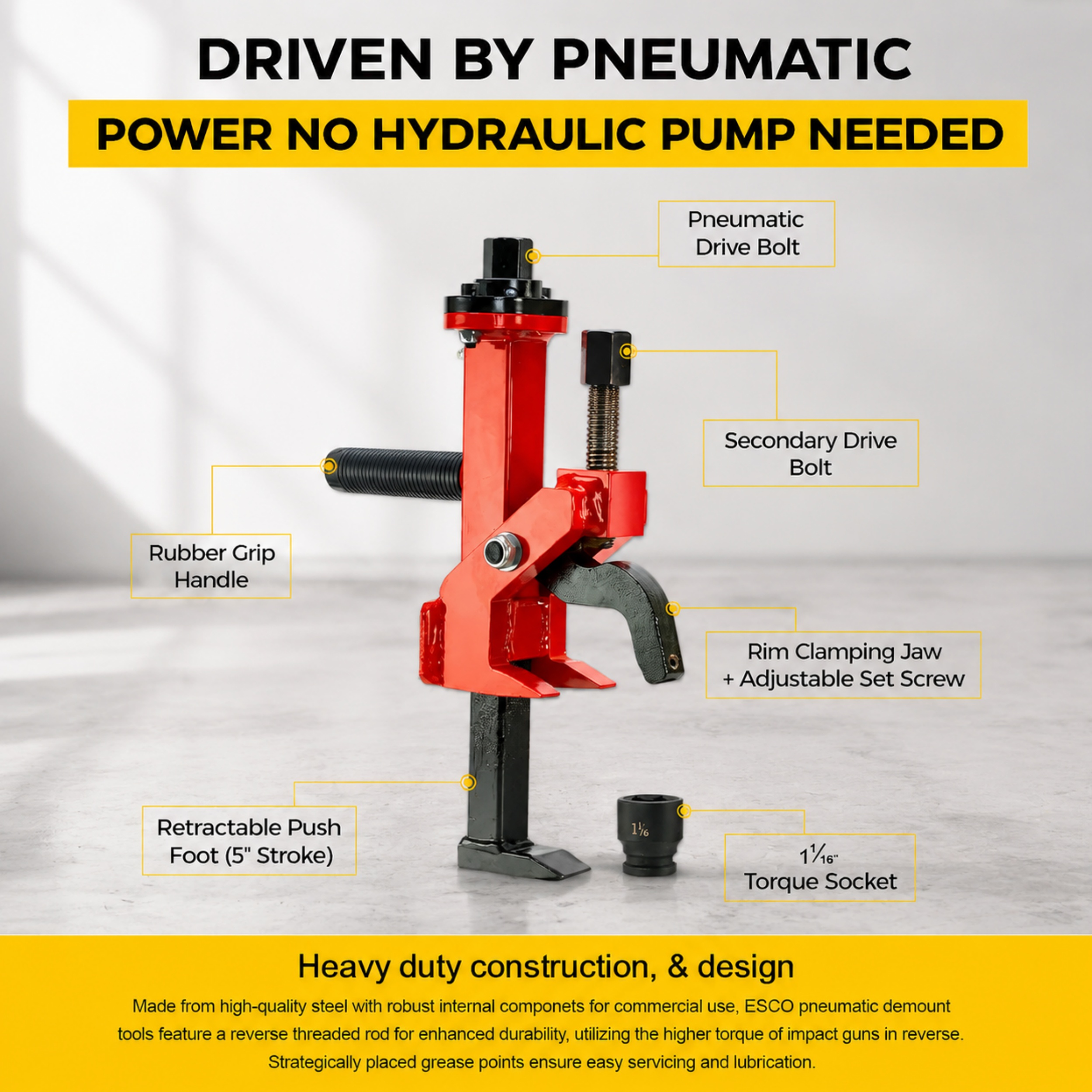 Pneumatic Bead Breaker – Portable Tire Bead Remover for Cars, Trucks & Tractors