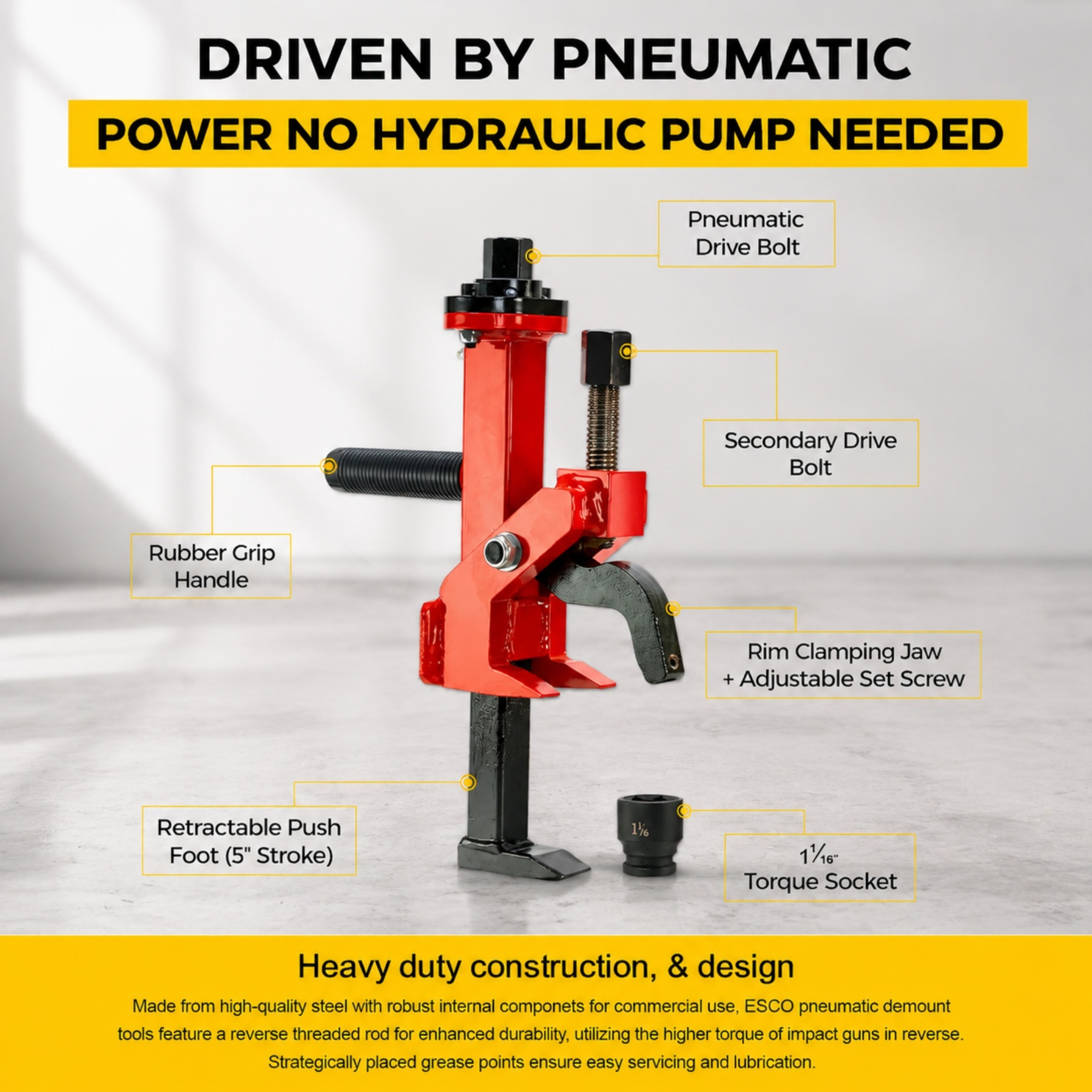 Pneumatic Bead Breaker – Portable Tire Bead Remover for Cars, Trucks & Tractors