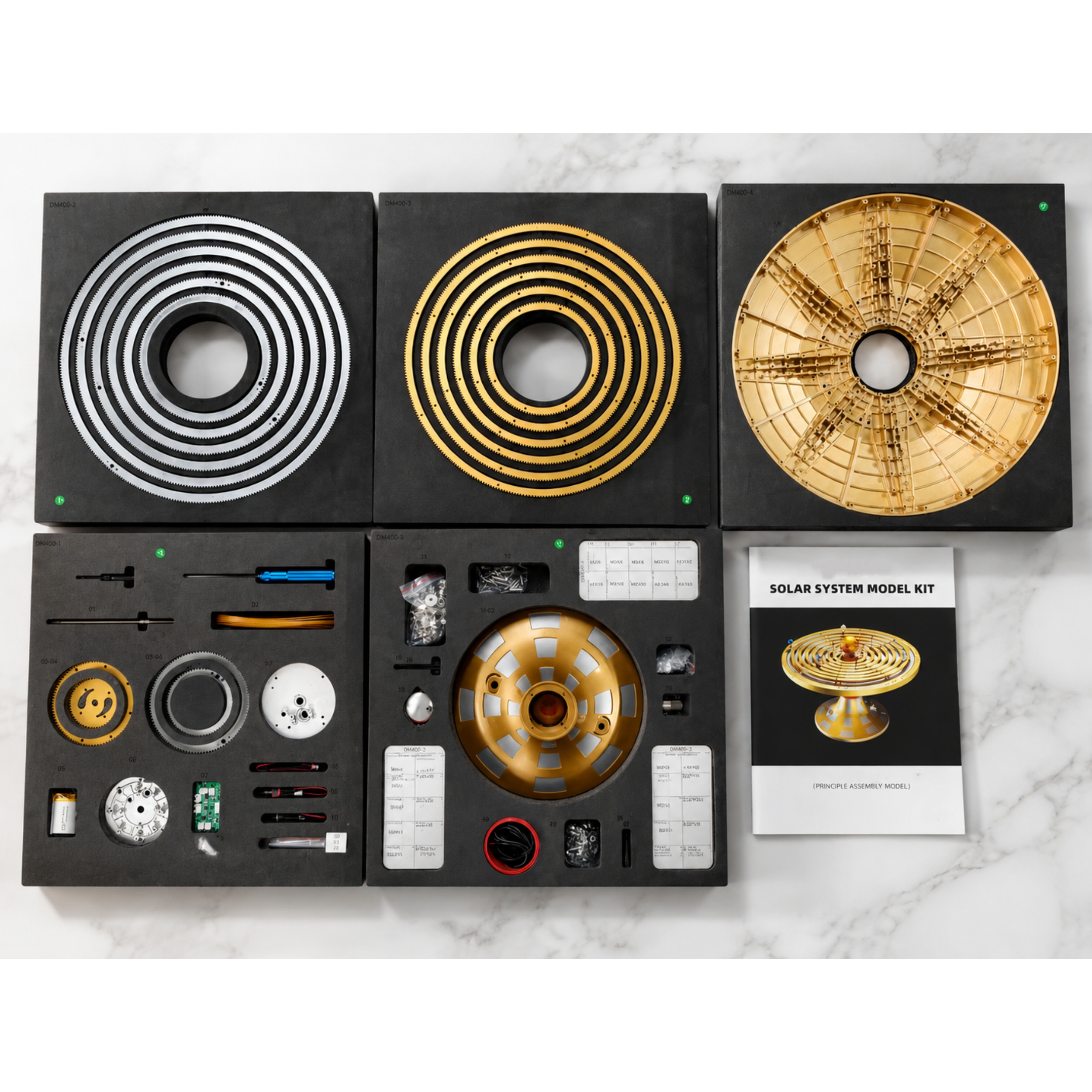 Solar System Planetarium Kit – 600+ Piece Mechanical Model with Gear‑Driven Planetary Motion