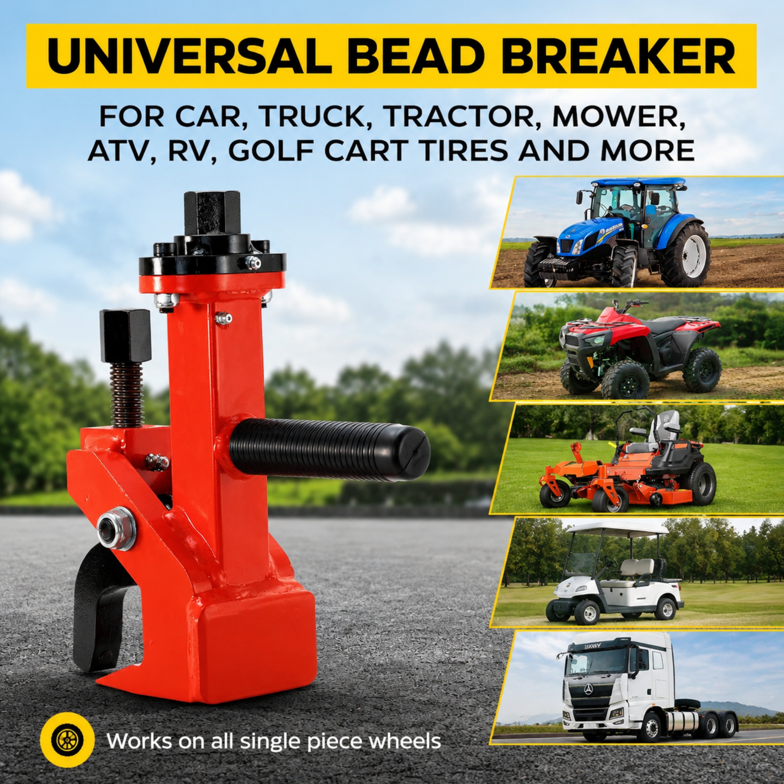 Pneumatic Bead Breaker – Portable Tire Bead Remover for Cars, Trucks & Tractors