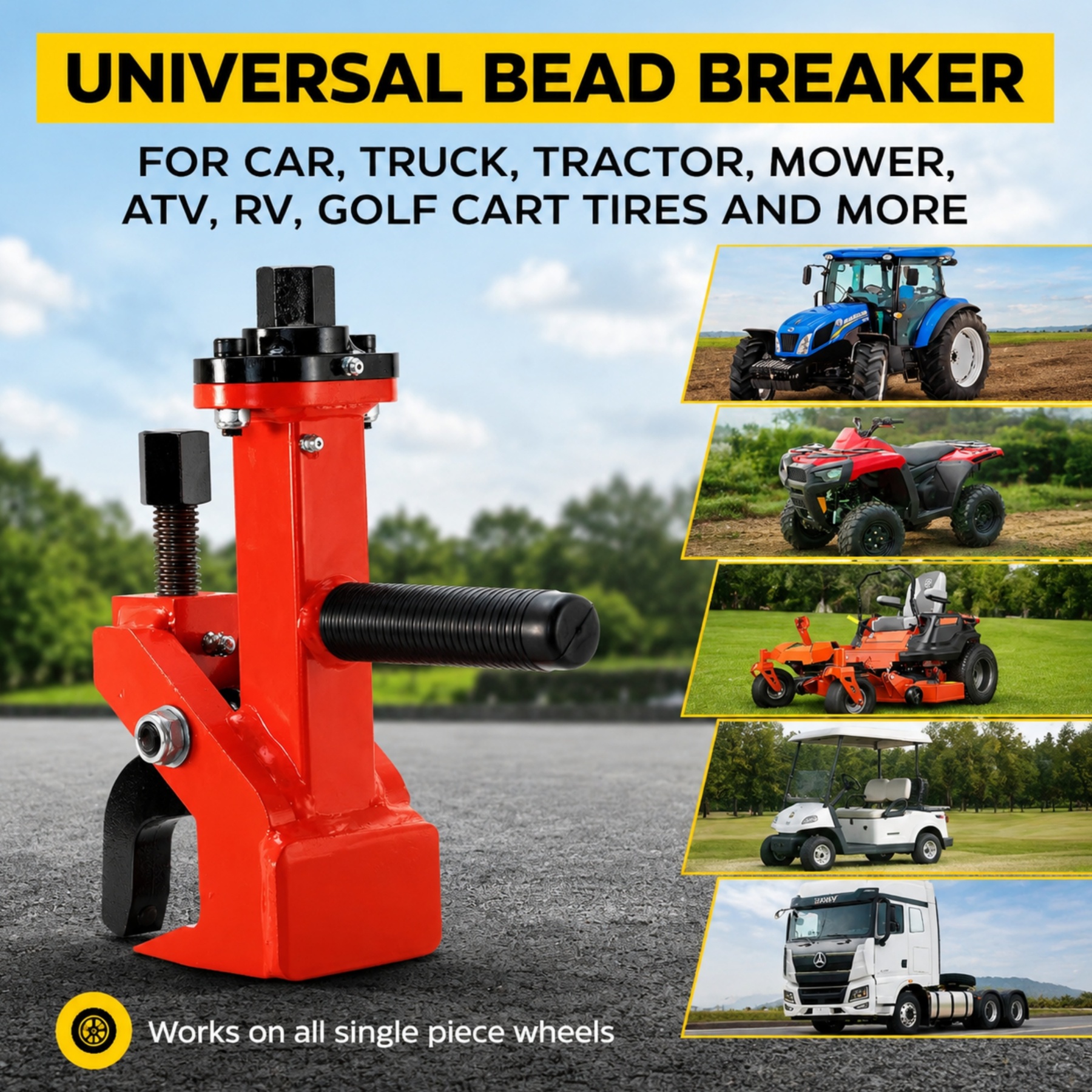 Pneumatic Bead Breaker – Portable Tire Bead Remover for Cars, Trucks & Tractors