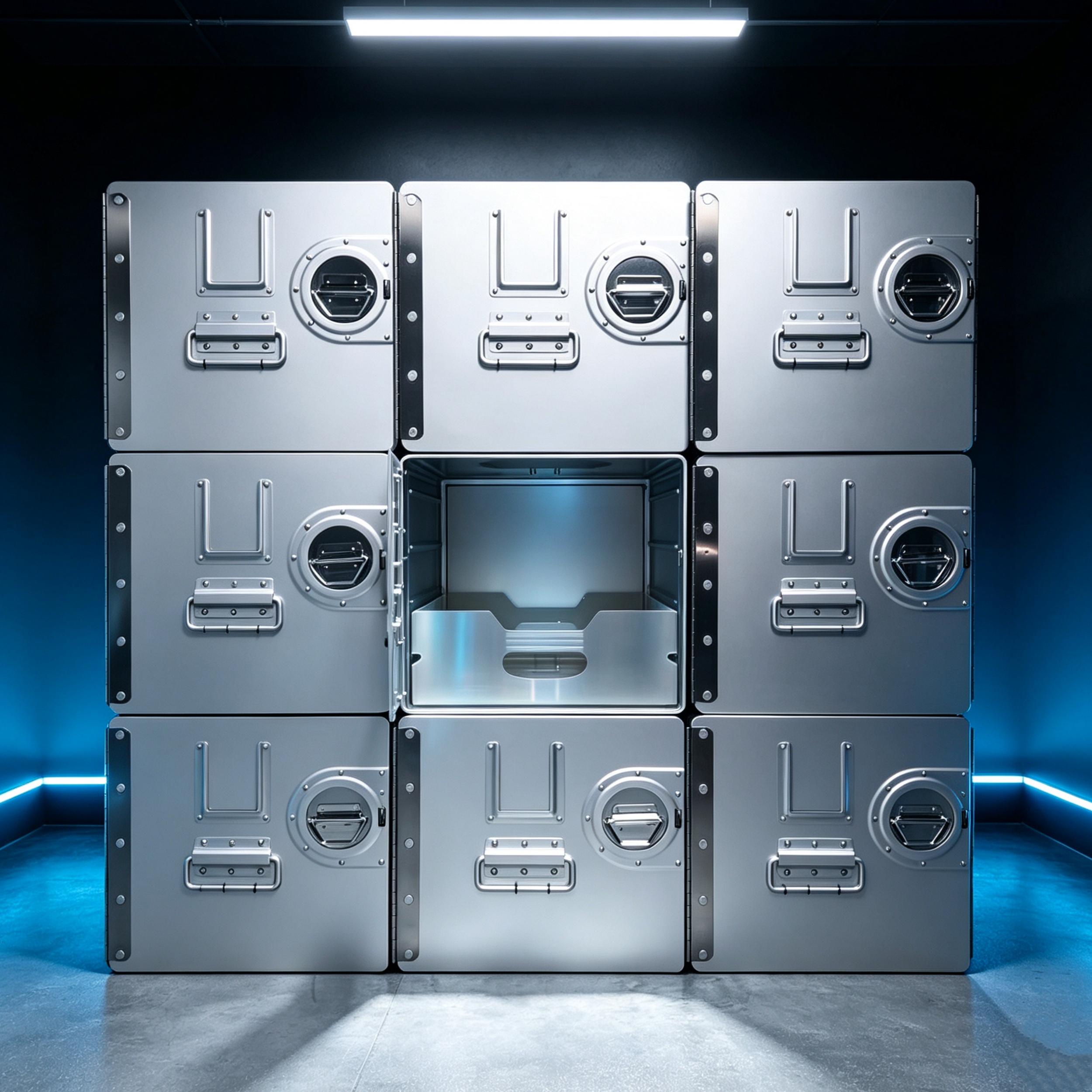 Multipurpose Cabinet – Compact Aluminum Storage Solution