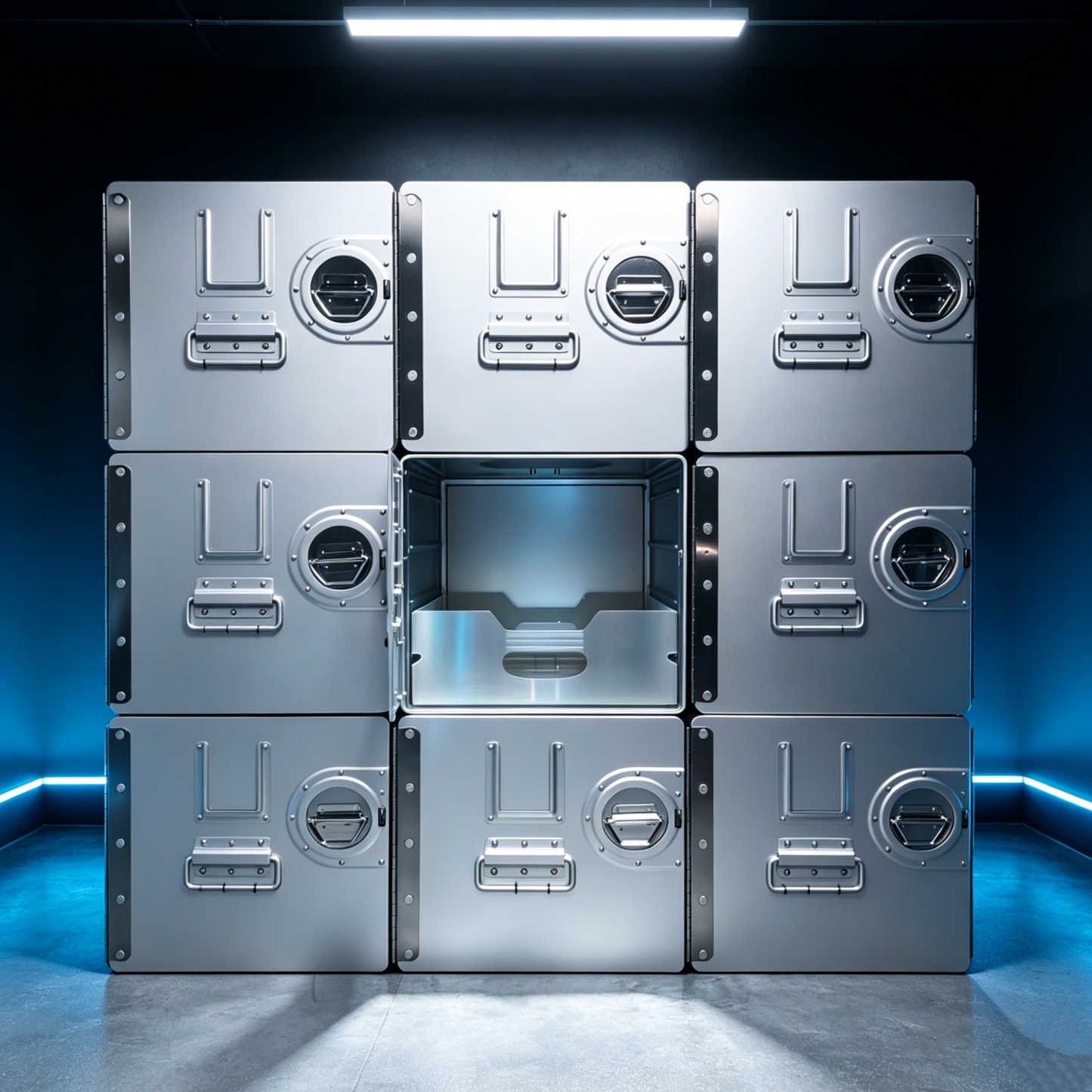 Multipurpose Cabinet – Compact Aluminum Storage Solution