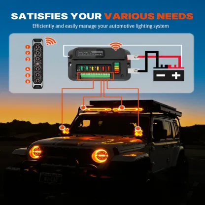 Wireless Toggle Switch Box – 6 Independent Circuits, Rugged Aluminum Build