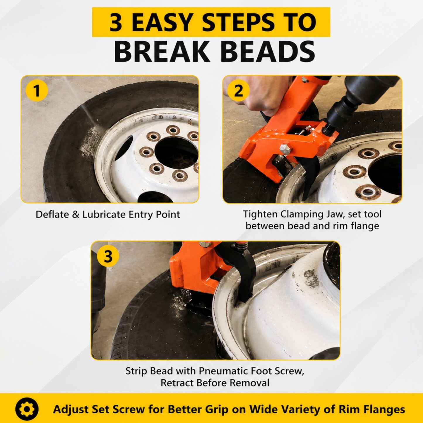 Pneumatic Bead Breaker – Portable Tire Bead Remover for Cars, Trucks & Tractors