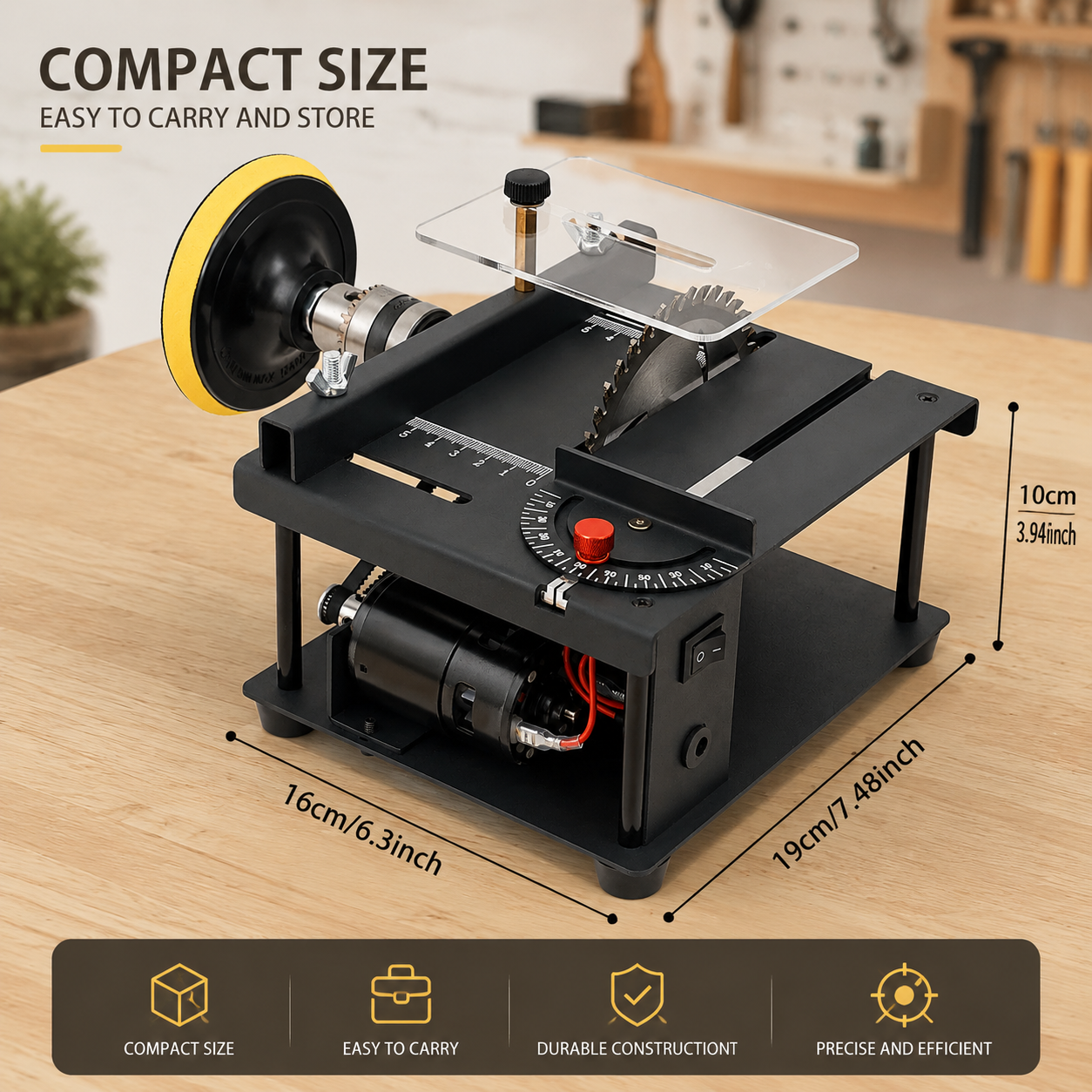 Mini Table Saw – Precision DIY Cutting Tool for Small Woodworking Projects