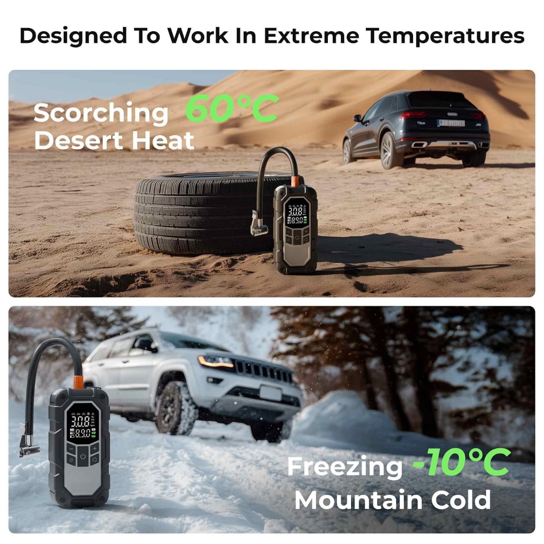 4-in-1 Car Jump Starter with Portable Tire Inflator