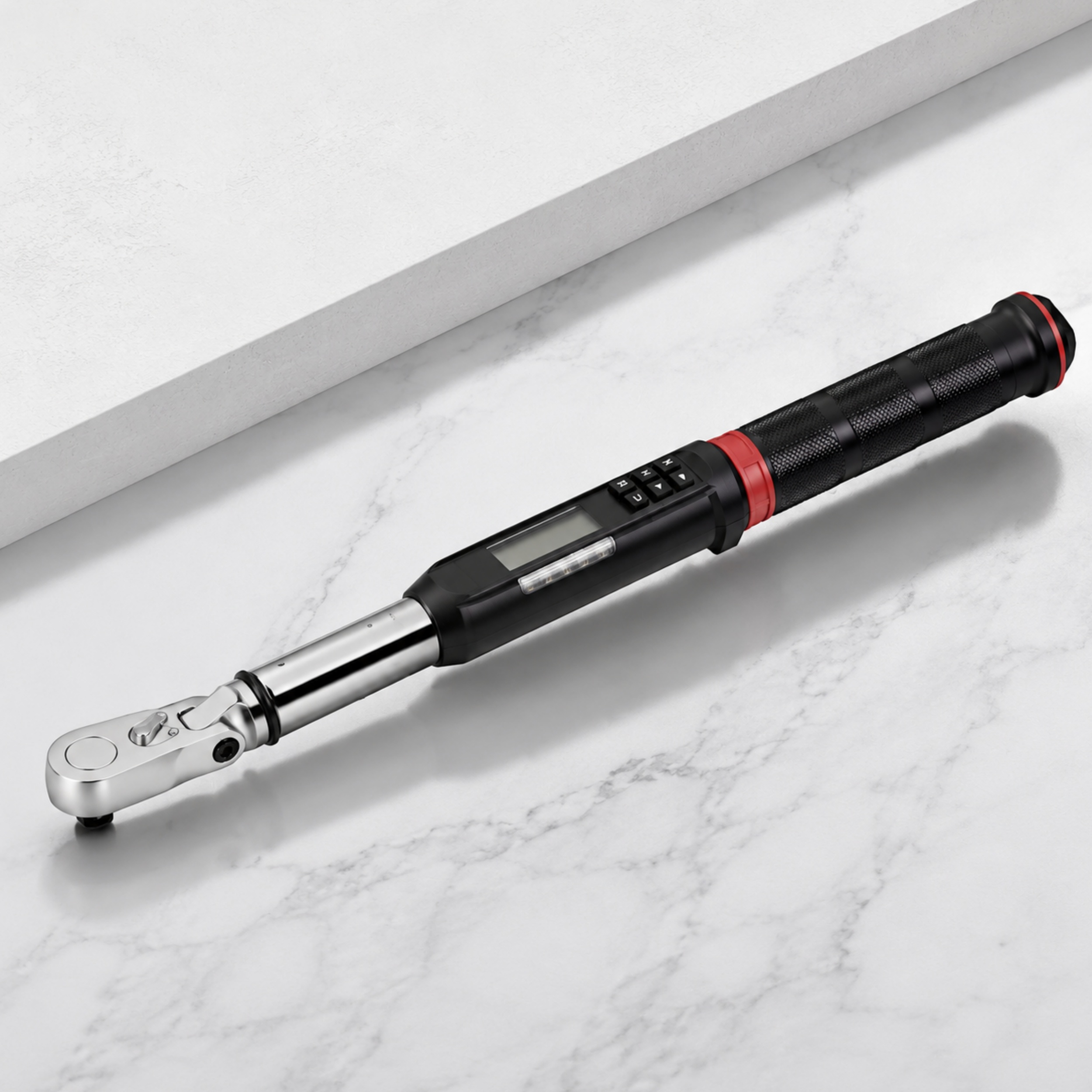 3/8" Drive Flex-Head Torque Wrench – 5–125 ft-lb, Digital with LED & Vibration Alerts